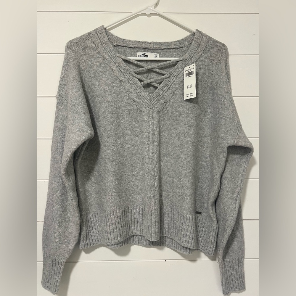 Hollister Knitted Sweater Size XS Gray